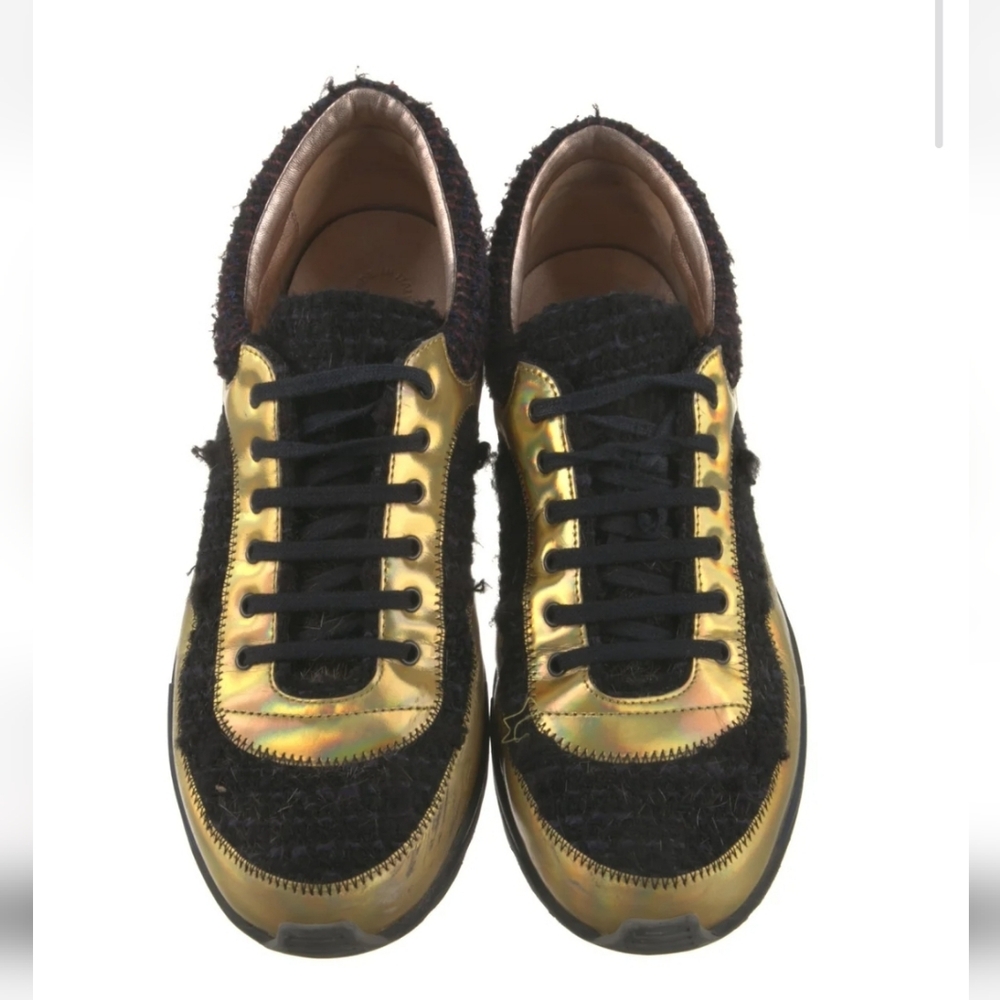 Chanel Authentic Interlocking Cc Logo Sneakers Wo… - image 3